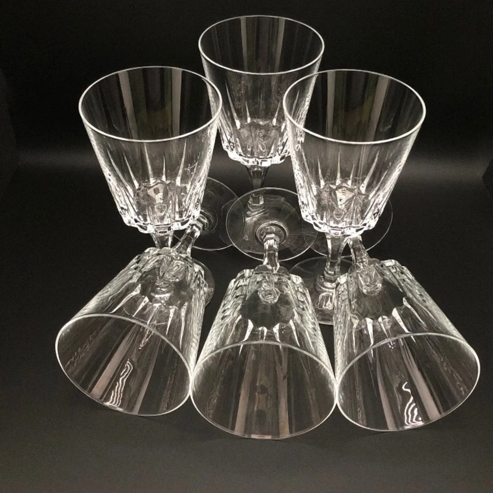 Vintage Crystal Drinking Glasses, Formal, Set of 6